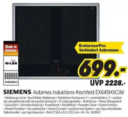 MEDIMAX SIEMENS Autarkes Induktions-Kochfeld EX645HXC1M Angebot