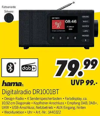 MEDIMAX hama Digitalradio DR1001BT Angebot
