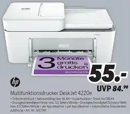 MEDIMAX hp Multifunktionsdrucker DeskJet 4220e Angebot