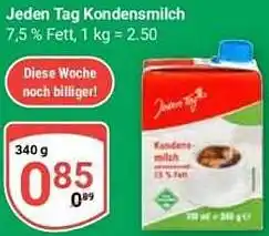 Globus Jeden Tag Kondensmilch Angebot