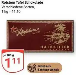 Globus Rotstern Tafel Schokolade Angebot