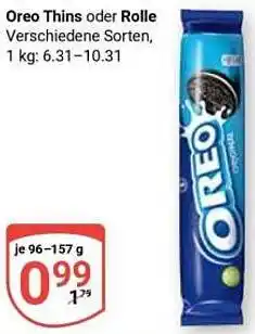 Globus Oreo Thins oder Rolle Angebot