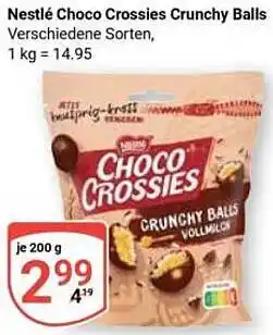 Globus Nestlé Choco Crossies Crunchy Balls Angebot