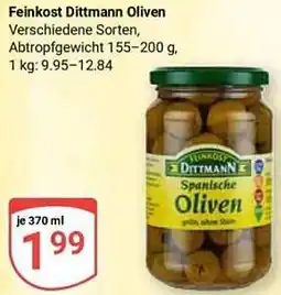 Globus Feinkost Dittmann Oliven Angebot