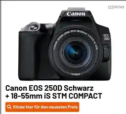 Kamera Express Canon eos 250d schwarz + 18-55mm is stm compact Angebot