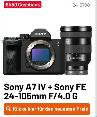 Kamera Express Sony a7 iv + sony fe 24-105mm f/4.0 g Angebot