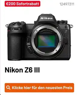 Kamera Express Nikon z6 iii Angebot