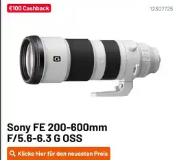 Kamera Express Sony fe 200-600mm f/5.6-6.3 g oss Angebot