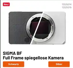 Kamera Express Sigma bf full frame spiegellose kamera Angebot