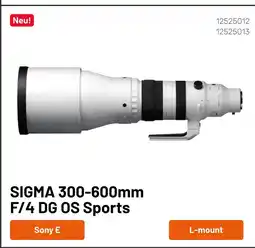 Kamera Express Sigma 300-600mm f/4 dg os sports Angebot