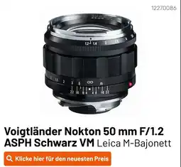 Kamera Express Leica voigtländer nokton 50 mm f/1.2 asph schwarz vm Angebot
