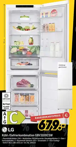 MEDIMAX Lg kühl-/gefrierkombination gbv3100csw Angebot