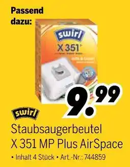 MEDIMAX Swirl staubsaugerbeutel x 351 mp plus airspace Angebot