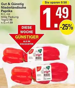 WEZ Gut & Günstig Niederländische Paprika Angebot