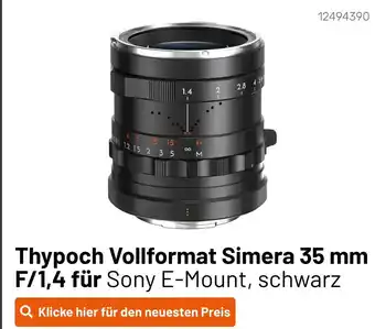 Kamera Express Thypoch vollformat simera 35 mm f/1,4 Angebot