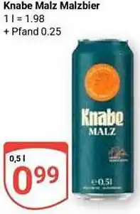 Globus Knabe Malz Malzbier Angebot