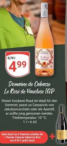 Globus Domaine de Cabasse Le Rosé de Vaucluse IGP Angebot