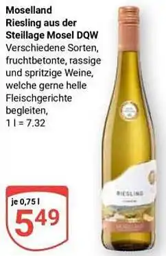 Globus Moselland Riesling aus der Steillage Mosel DQW Angebot