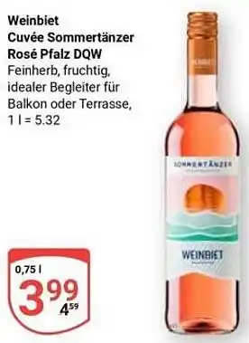 Globus Weinbiet Cuvée Sommertänzer Rosé Pfalz DQW Angebot