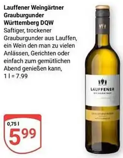 Globus Lauffener Weingärtner Grauburgunder Württemberg DQW Angebot