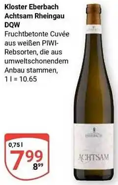 Globus Kloster Eberbach Achtsam Rheingau DQW Angebot