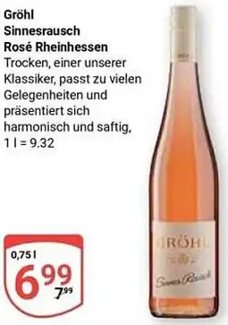 Globus Gröhl Sinnesrausch Rosé Rheinhessen Angebot
