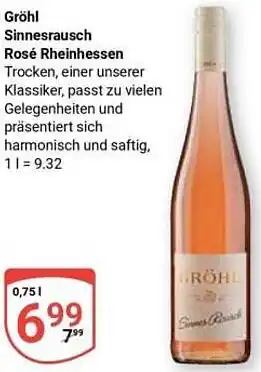 Globus Gröhl Sinnesrausch Rosé Rheinhessen Angebot