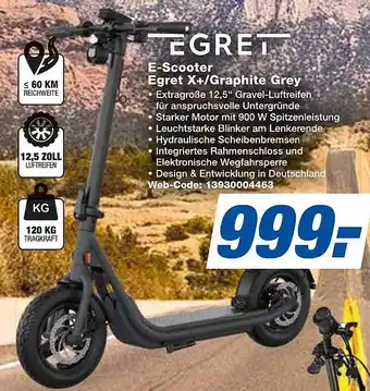 expert Techno Land EGRET E-Scooter Egret X+/Graphite Grey Angebot