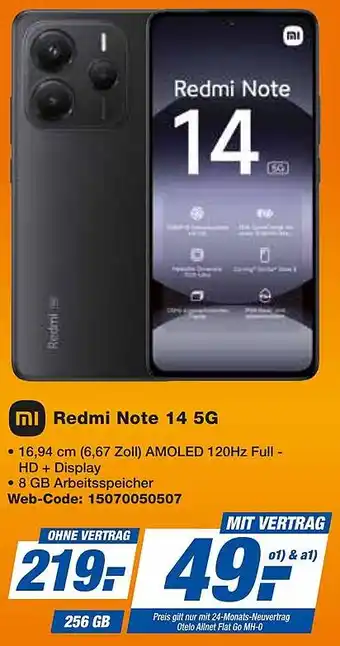 expert Techno Land Redmi Note 14 5G Angebot