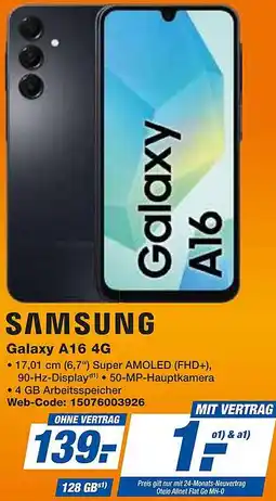 expert Techno Land SAMSUNG Galaxy A16 4G Angebot