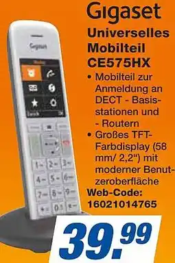 expert Techno Land Gigaset Universelles Mobilteil CE575HX Angebot