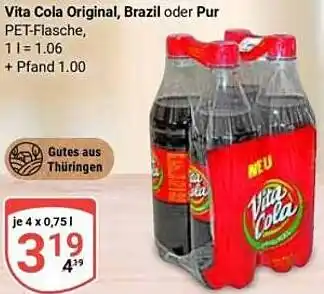 Globus Vita Cola Original, Brazil oder Pur Angebot