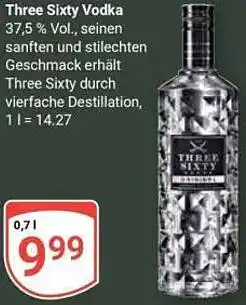 Globus Three Sixty Vodka Angebot
