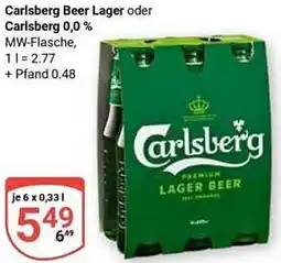 Globus Carlsberg Beer Lager oder Carlsberg 0,0% Angebot