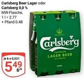 Globus Carlsberg Beer Lager oder Carlsberg 0,0% Angebot