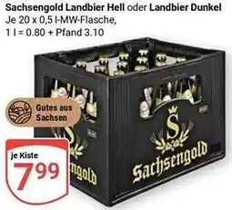Globus Sachsengold Landbier Hell oder Landbier Dunkel Angebot