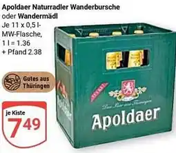 Globus Apoldaer Naturradler Wanderbursche oder Wandermädl Angebot