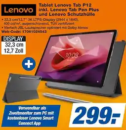 expert Techno Land Tablet Lenovo Tab P12 inkl. Lenovo Tab Pen Plus und Lenovo Schutzhülle Angebot