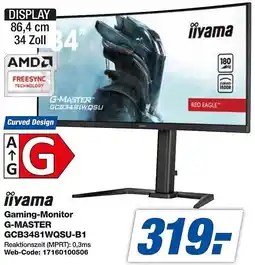 expert Techno Land iiyama Gaming-Monitor G-MASTER GCB3481WQSU-B1 Angebot