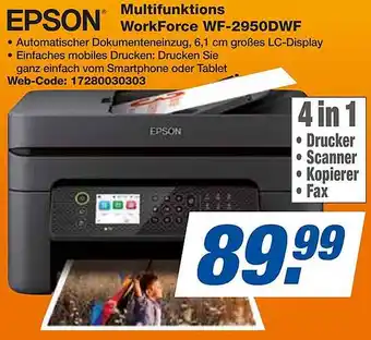 expert Techno Land EPSON Multifunktions WorkForce WF-2950DWF Angebot