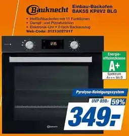 expert Techno Land Bauknecht Einbau-Backofen BAKSS KP8V2 BLG Angebot