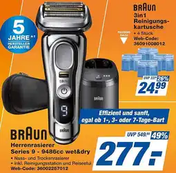 expert Techno Land BRAUN Herrenrasierer Series 9 - 9486cc wet&dry Angebot