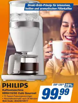 expert Techno Land PHILIPS Kaffeemaschine HD5416/00 Café Gourmet Angebot
