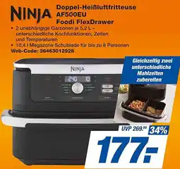 expert Techno Land NINJA Doppel-Heißluftfritteuse AF500EU Foodi FlexDrawer Angebot