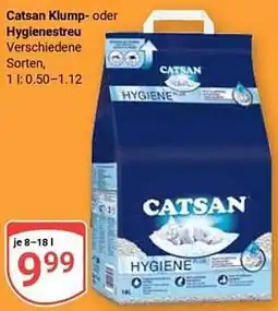 Globus Catsan Klump- oder Hygienestreu Angebot