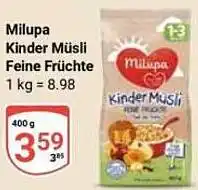 Globus Milupa Kinder Müsli Feine Früchte Angebot