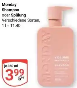 Globus Monday Shampoo oder Spülung Angebot