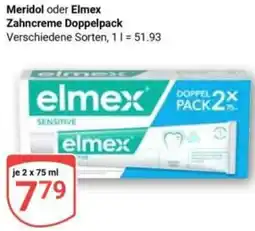 Globus Meridol oder Elmex Zahncreme Doppelpack Angebot