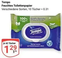 Globus Tempo Feuchtes Toilettenpapier Angebot