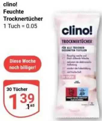 Globus clino! Feuchte Trocknertücher Angebot